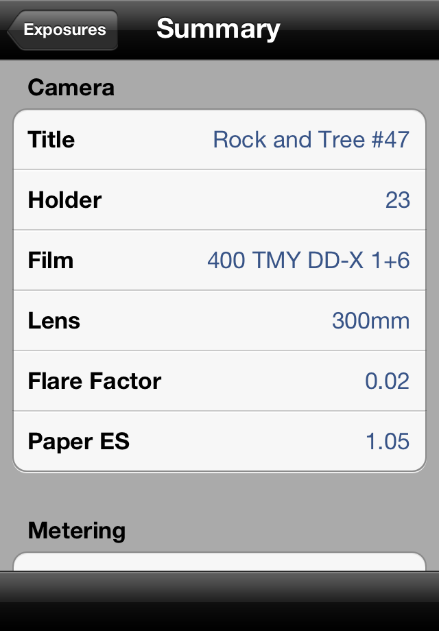 Exposure Record Summary